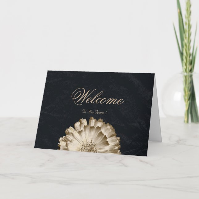 Cartão Bem-Vindo À Margarida De Desejo Da Equipe (Frente)