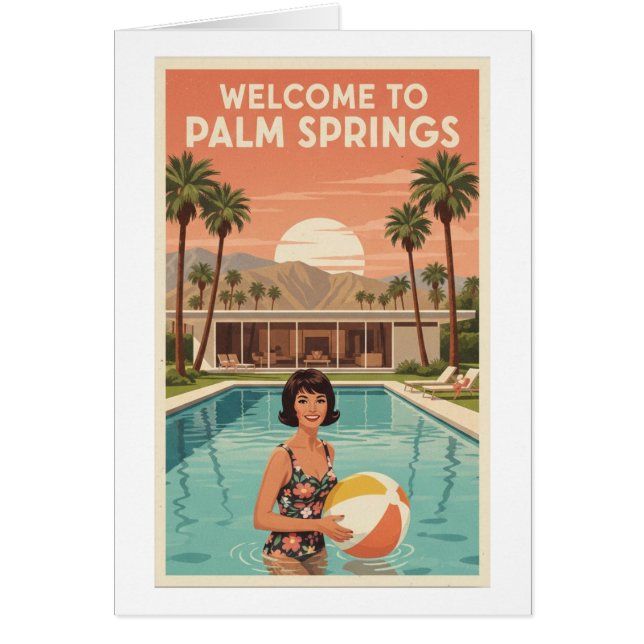Cartão Bem-vindo a Palm Springs (Frente)