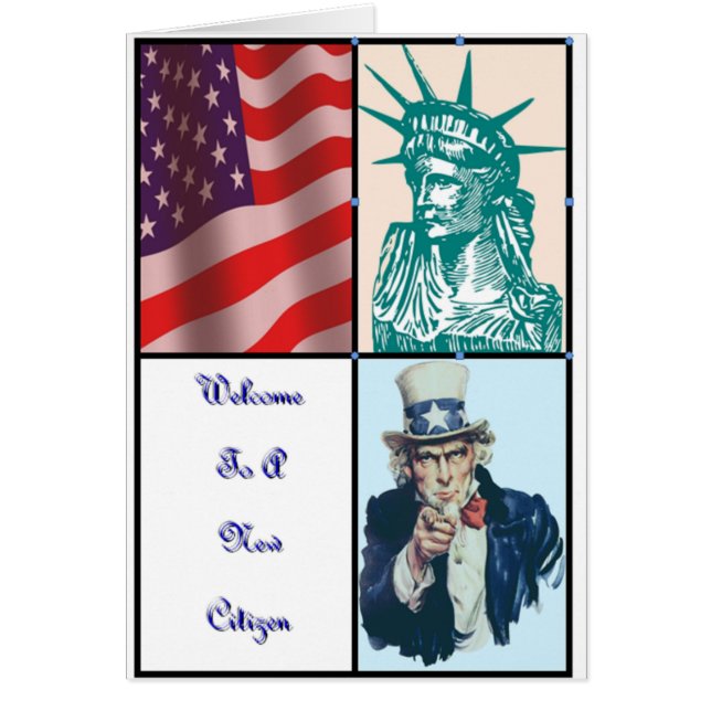 Cartão Bem-vindo a um novo cidadão (Frente)