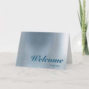 Cartão Bem-Vindo Ao Blur De Fundo Rosa Da Equipe