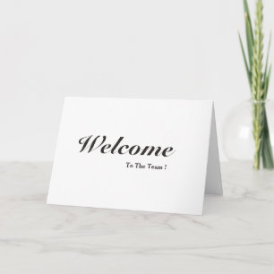 Cartão Bem-Vindo Ao Cartão-Postal Branco Da Equipe