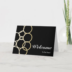 Cartão Bem-Vindo Ao Círculo Amarelo Da Equipe