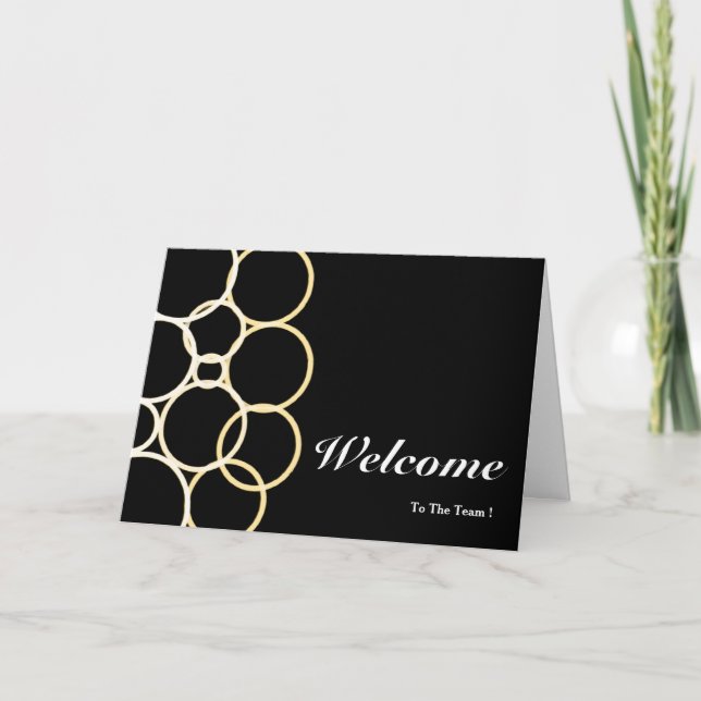 Cartão Bem-Vindo Ao Círculo Amarelo Da Equipe (Frente)