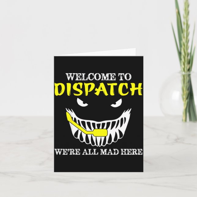 Cartão Bem-vindo ao Dispatch Funny 911 Dispatch Halloween (Frente)