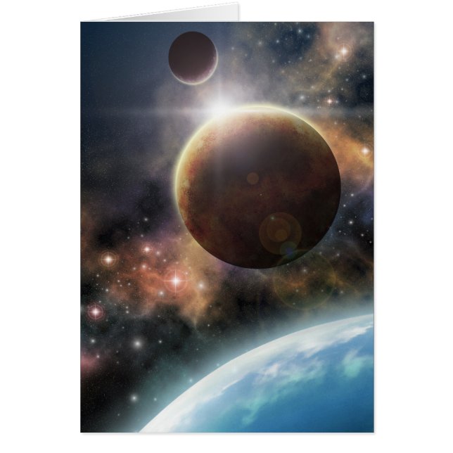 Cartão Bem-vindo ao Espaço (Frente)