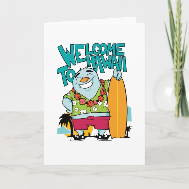 Cartão Bem-vindo ao Havaí (Frente)