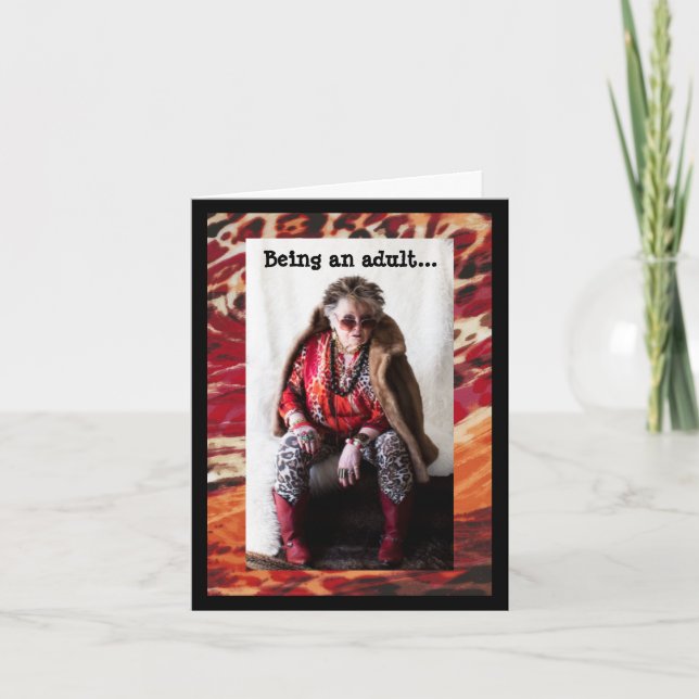 Cartão Bem-vindo ao meu Mundo Adulto (Frente)