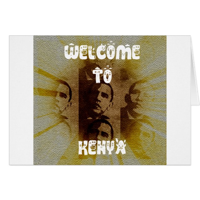 Cartão Bem-vindo ao Quênia (Frente Horizontal)