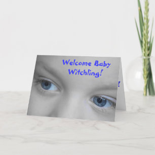 Cartão Bem-vindo, Bebê Witchling - Wiccan New Baby Card