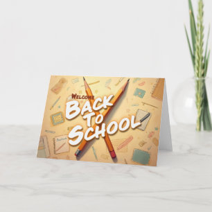 Cartão Bem-vindo de Volta à Escola – Design de Arte com L