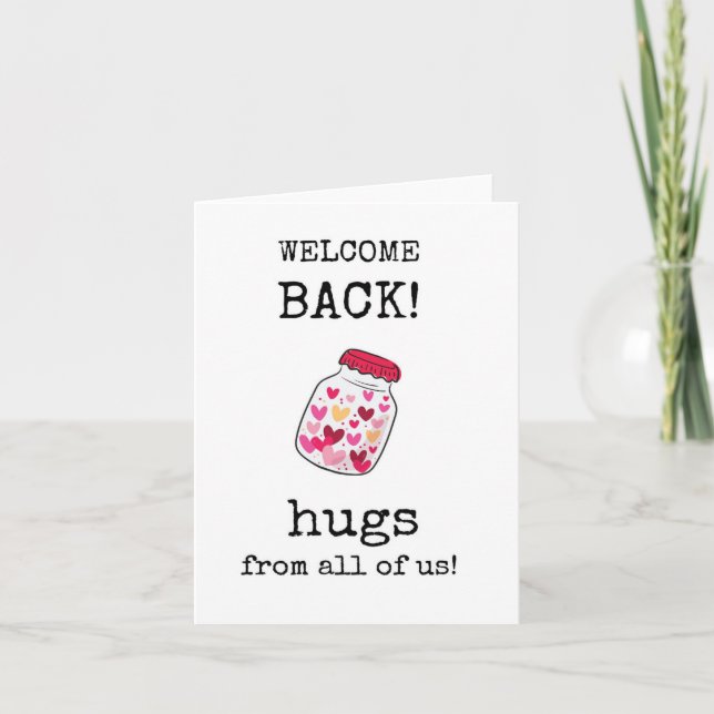 Cartão Bem-vindo De Volta, Trabalho, Escola, Equipe, Cole (Frente)