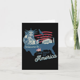 Cartão Bem-vindos à Camisa do Golfo da América Engraçada 