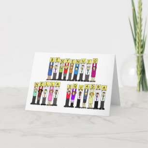 Cartão Bem-vindos à equipe Benvenuto Nella Squadra