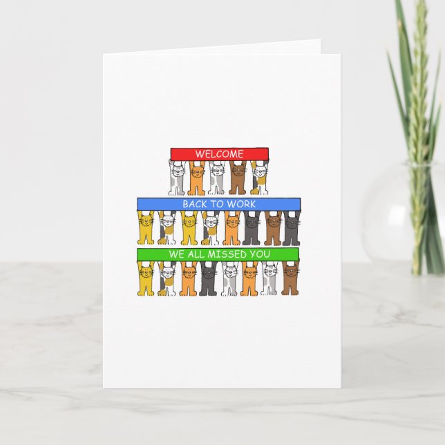 Cartão Bem-vindos de volta ao trabalho Todos nós perdemos (Frente)