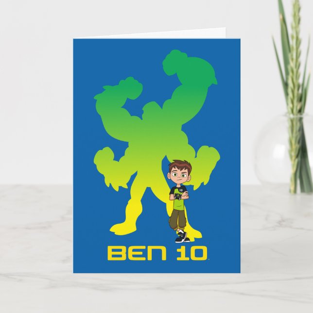 Cartão Ben 10 e Quatro Braços Sombra (Frente)