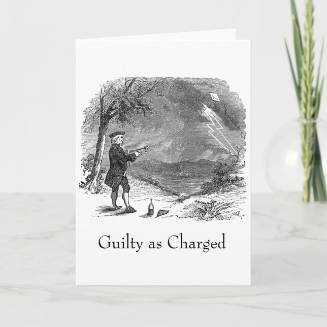 Cartão Ben Franklin Guilty foi acusado (Frente)
