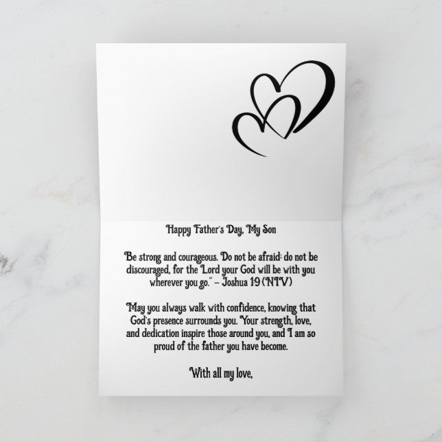 Cartão Bênção de uma Mãe: Força e Fé para o Meu Filho (Interior)