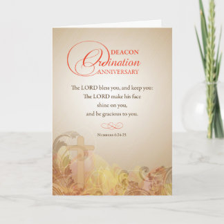 Cartão Bênção do Aniversário da Ordenação Deacon