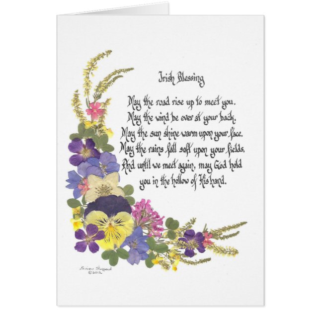 Cartão Bênção irlandesa (Frente)