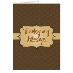 Cartão Bênçãos de Ação de Graças Brocade