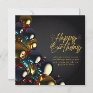Cartão Bênçãos de Aniversário Elegantes