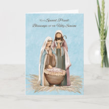 Bênçãos de Natal do Padre Cena de Natividade