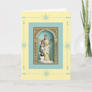 Cartão Bênçãos de Natal Jesus Notre Dame des Victoire
