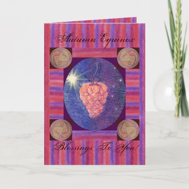 Cartão Bênçãos do equinócio do outono (Frente)