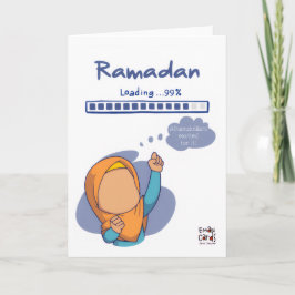 Cartão Bênçãos do Ramadão - Garota Fofa