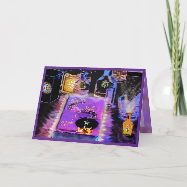 Cartão Bênçãos, Feitiços e Rituais - sem mensagem (Frente)