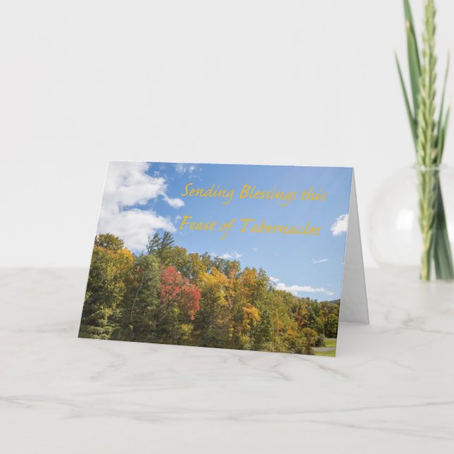 Cartão Bênçãos para o Banquete de Tabernáculos (Frente)