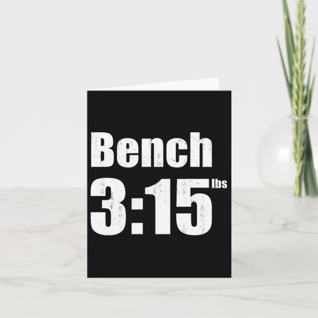 Cartão Bench 315 - Bench Press 315 lbs Gym (Frente)
