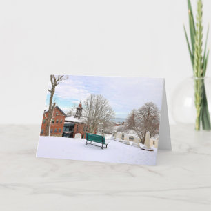 Cartão Bench com vista de Burial Hill