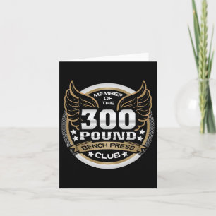 Cartão Bench Press Club De 300 Libras Para O Powerlifter 
