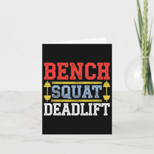 Cartão Bench Squat Deadlevantar Barbell Bodybuilding 1