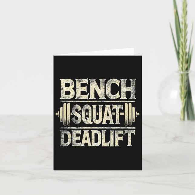 Cartão Bench Squat Deadlifo Barbell Bodybuilding (Frente)