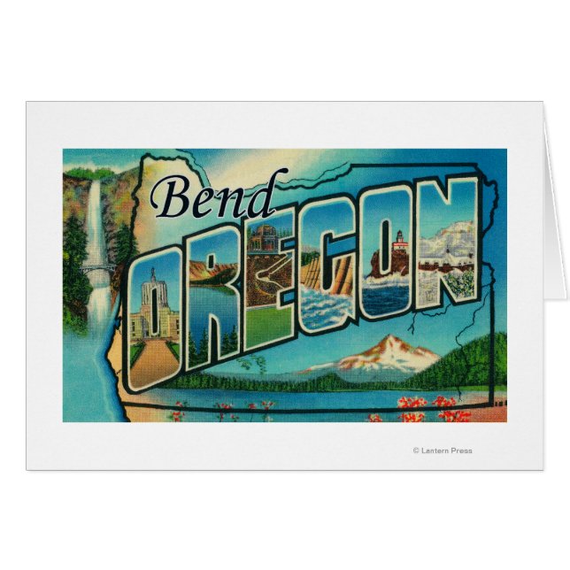 Cartão Bend, OregonLarge Letter ScenesBend, OR (Frente Horizontal)