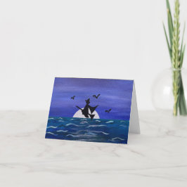 Cartão Bendito Seja Witchy Moonrise