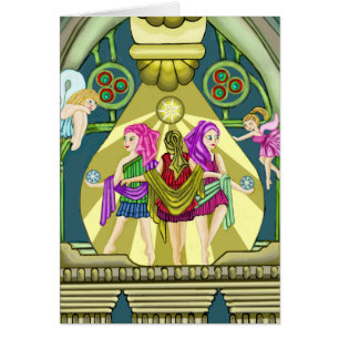 Cartão Benevolências feericamente da mitologia