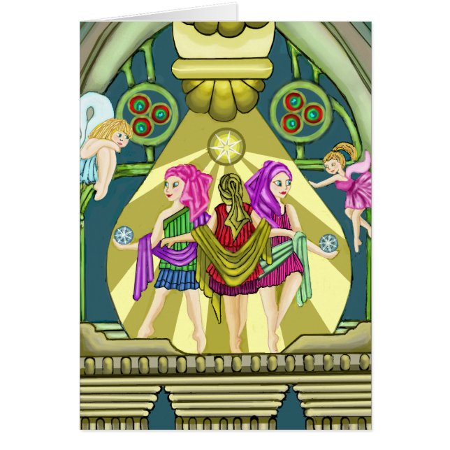 Cartão Benevolências feericamente da mitologia (Frente)