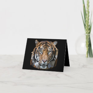 Cartão Bengal Tiger - Arte Digital Desenhada à Mão