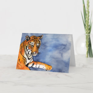 Cartão Bengal Tiger Painting Greeting or Note Cards