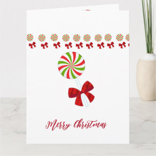 Cartão Bengala de Natal Personalizada