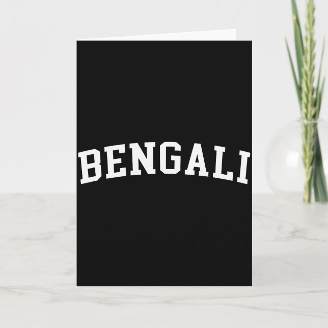 Cartão bengali (Frente)