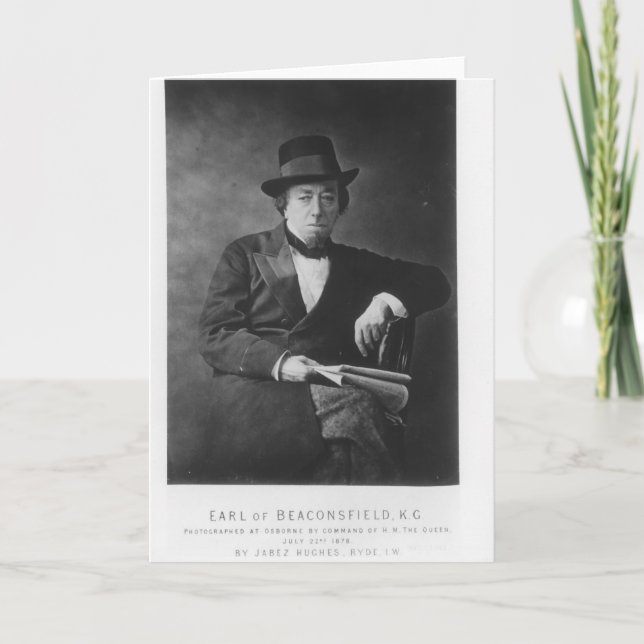 Cartão Benjamin Disraeli, 1st Earl of Beaconsfield (Frente)