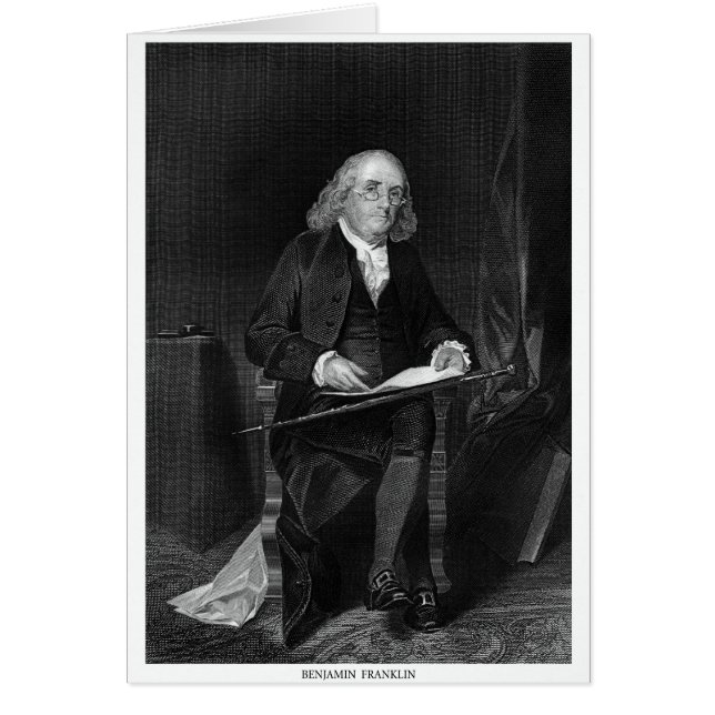 Cartão Benjamin Franklin (Frente)