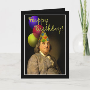 Cartão Benjamin Franklin Feliz Aniversário