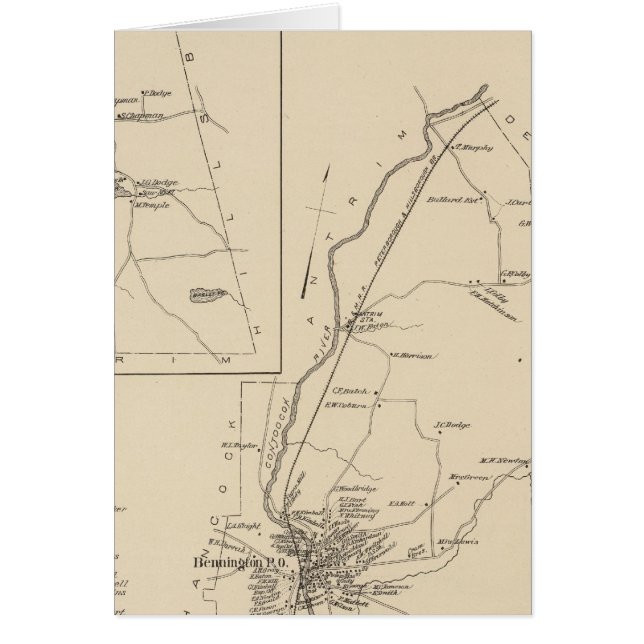 Cartão Bennington, Hillsborough Co (Frente)