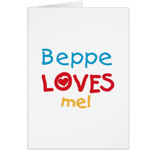 Cartão Beppe me ama T-shirts e presentes