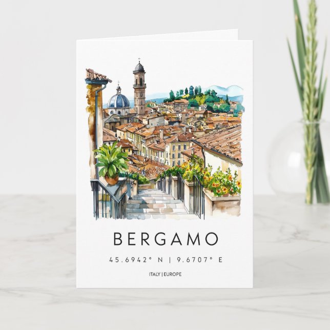 Cartão Bergamo Aquarela 2 (Frente)